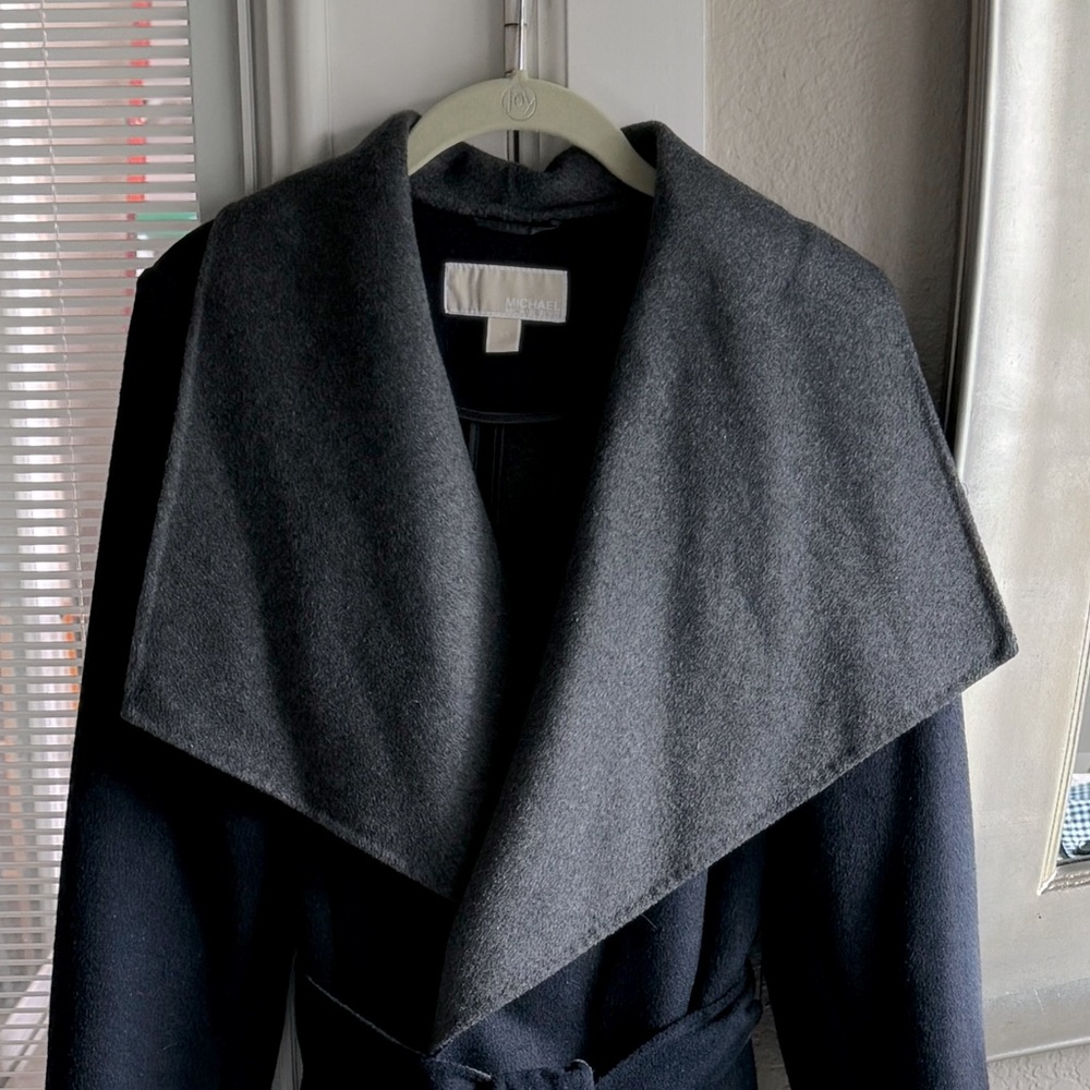 *NEW* - MICHAEL KORS WOMEN’S BLACK BELTED COAT - Picture 5 of 11